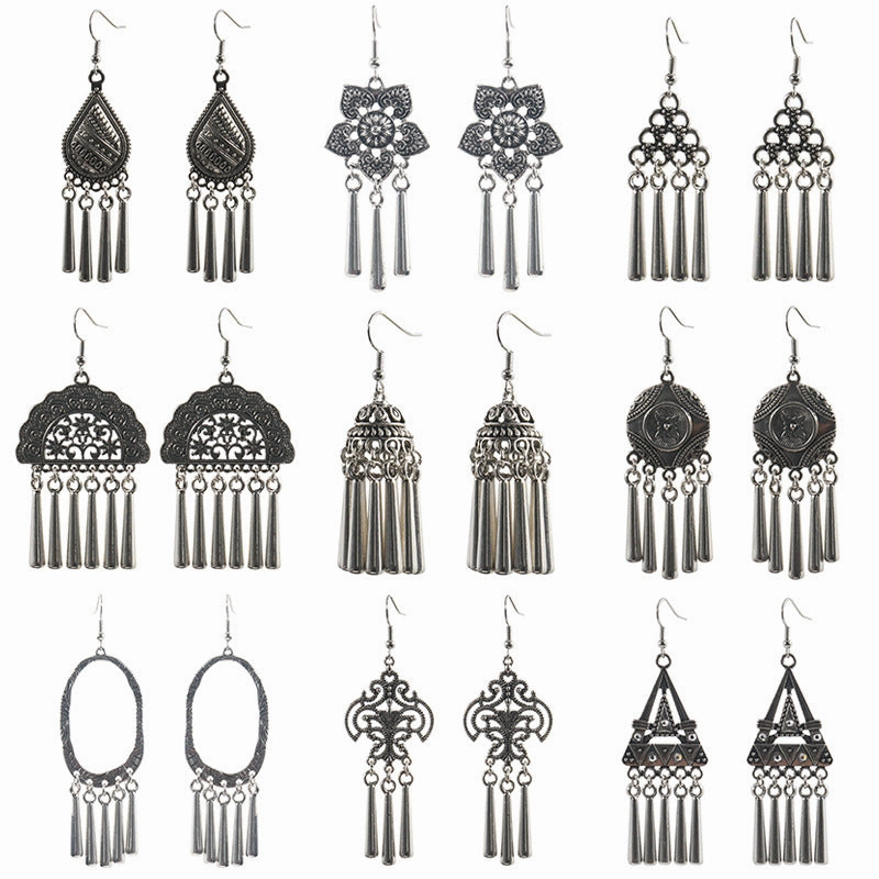 Wholesale Baroque Vintage Alloy Earrings
