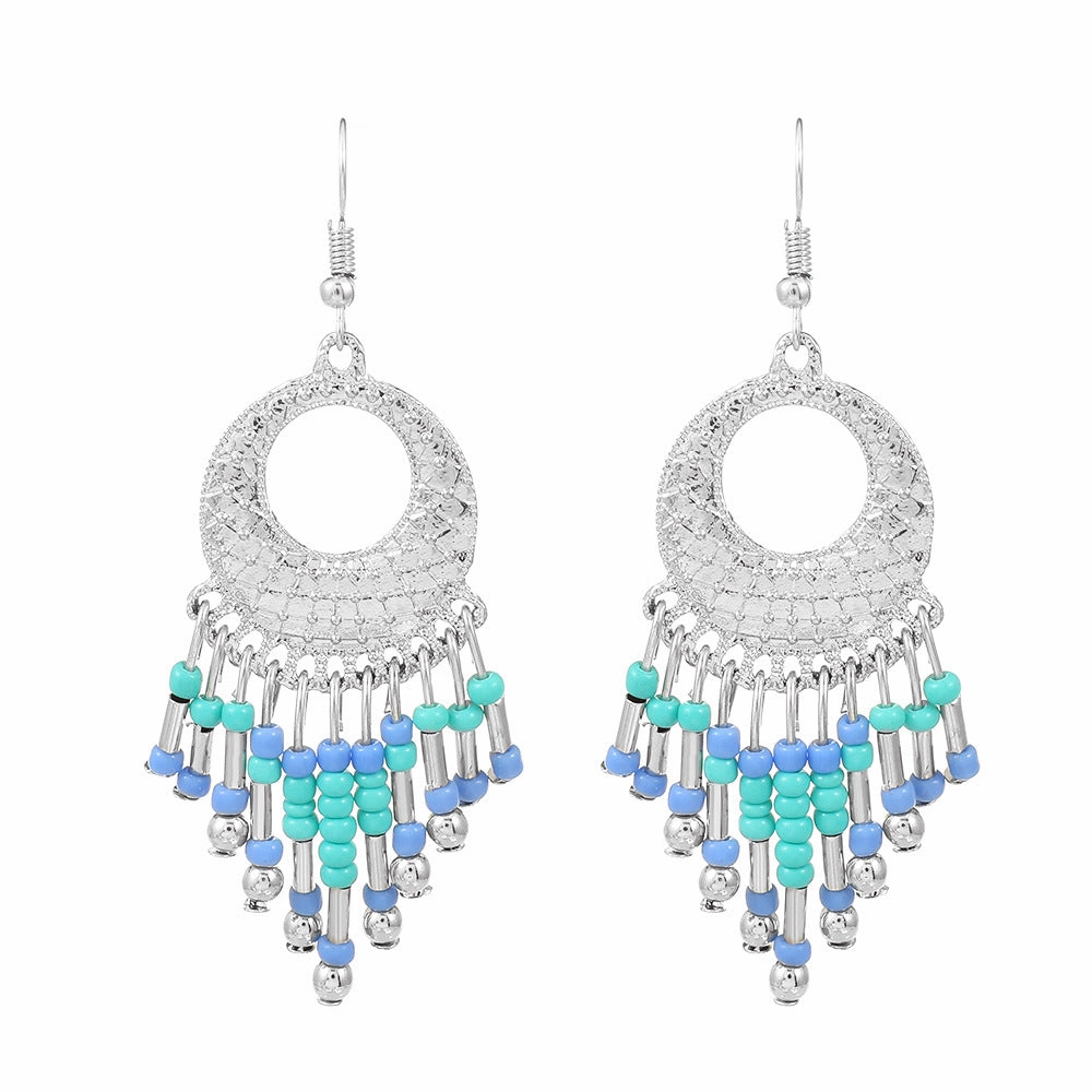 Wholesale Bead Tassels Alloy Earrings