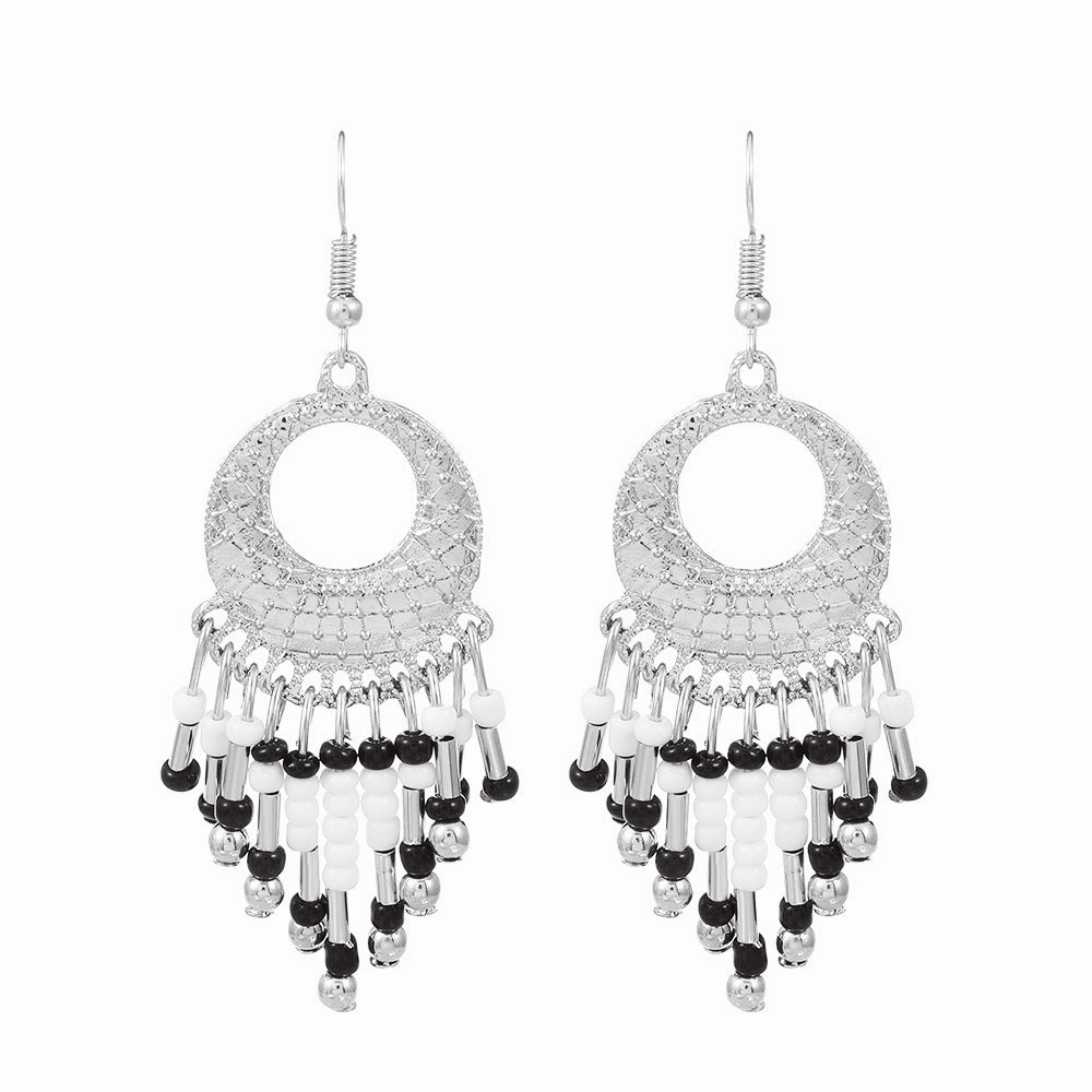Wholesale Bead Tassels Alloy Earrings