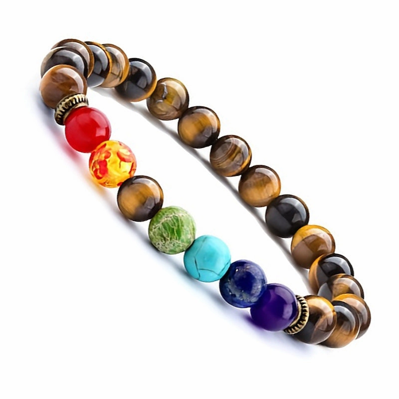 Wholesale Beaded Colorful Agate Volcanic Stone Bracelets