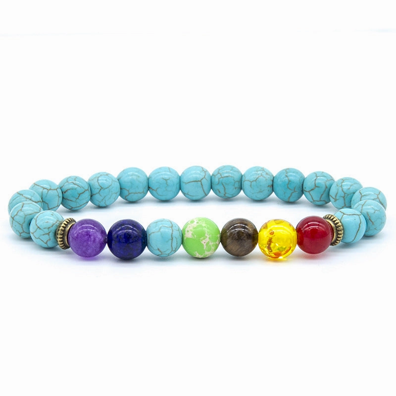 Wholesale Beaded Colorful Agate Volcanic Stone Bracelets