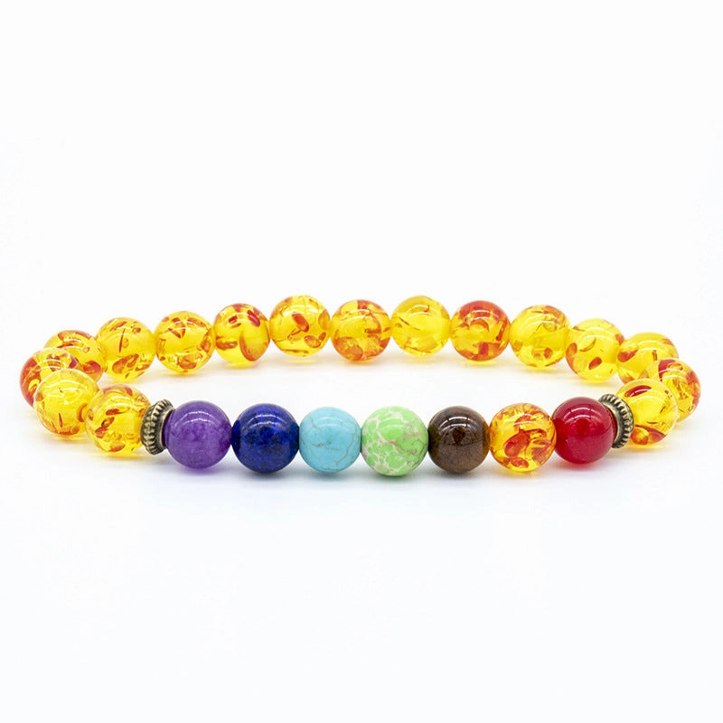 Wholesale Beaded Colorful Agate Volcanic Stone Bracelets
