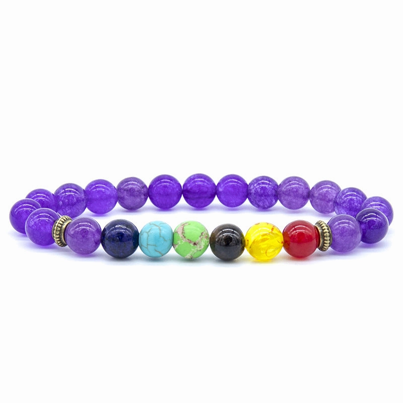 Wholesale Beaded Colorful Agate Volcanic Stone Bracelets