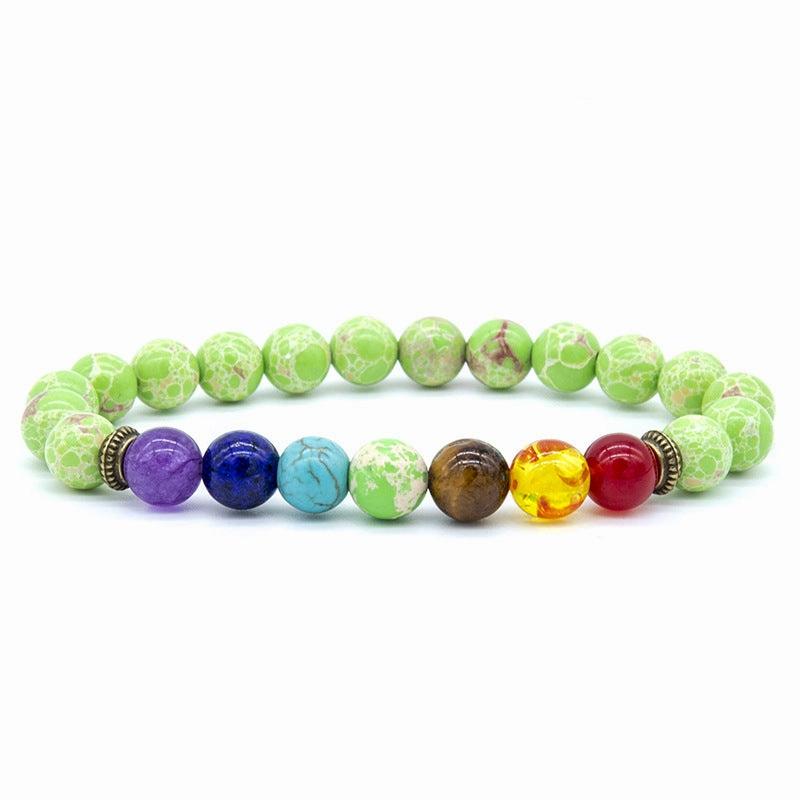 Wholesale Beaded Colorful Agate Volcanic Stone Bracelets