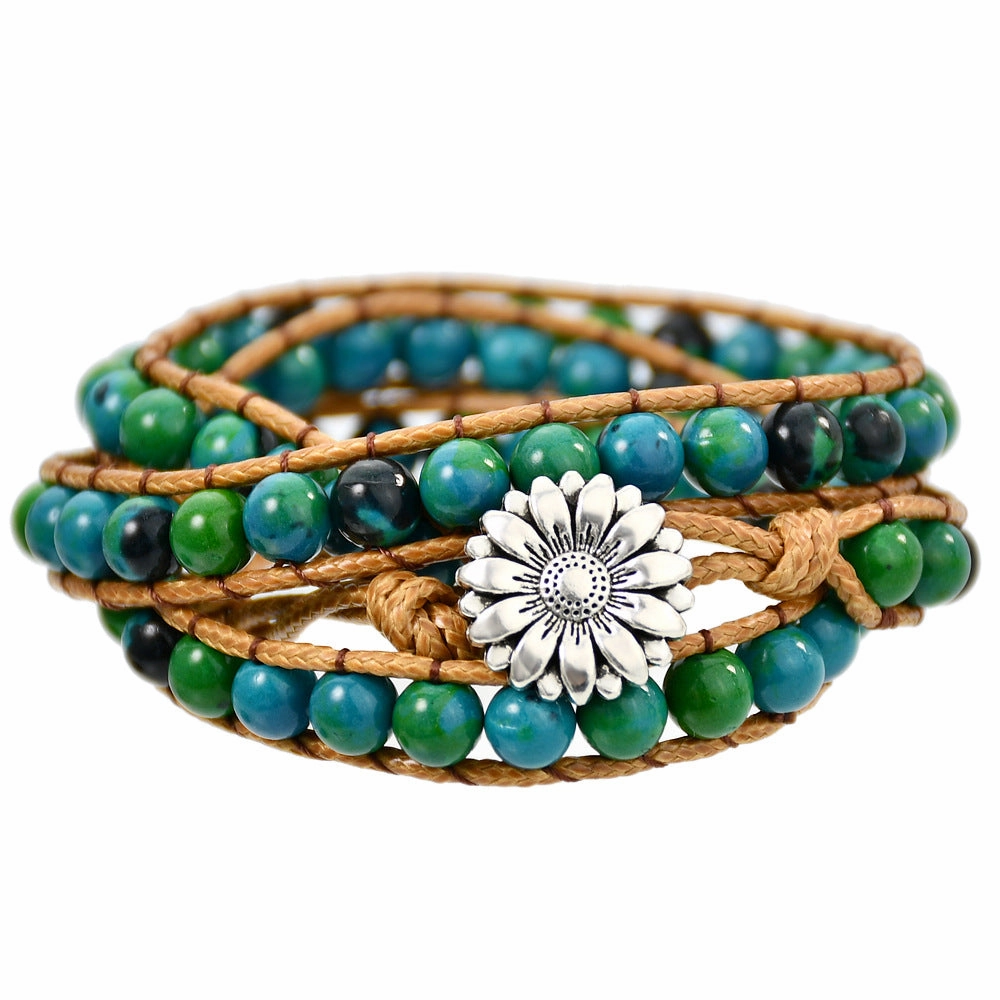 Wholesale Beaded Multilayer Wrap Braided Bracelet