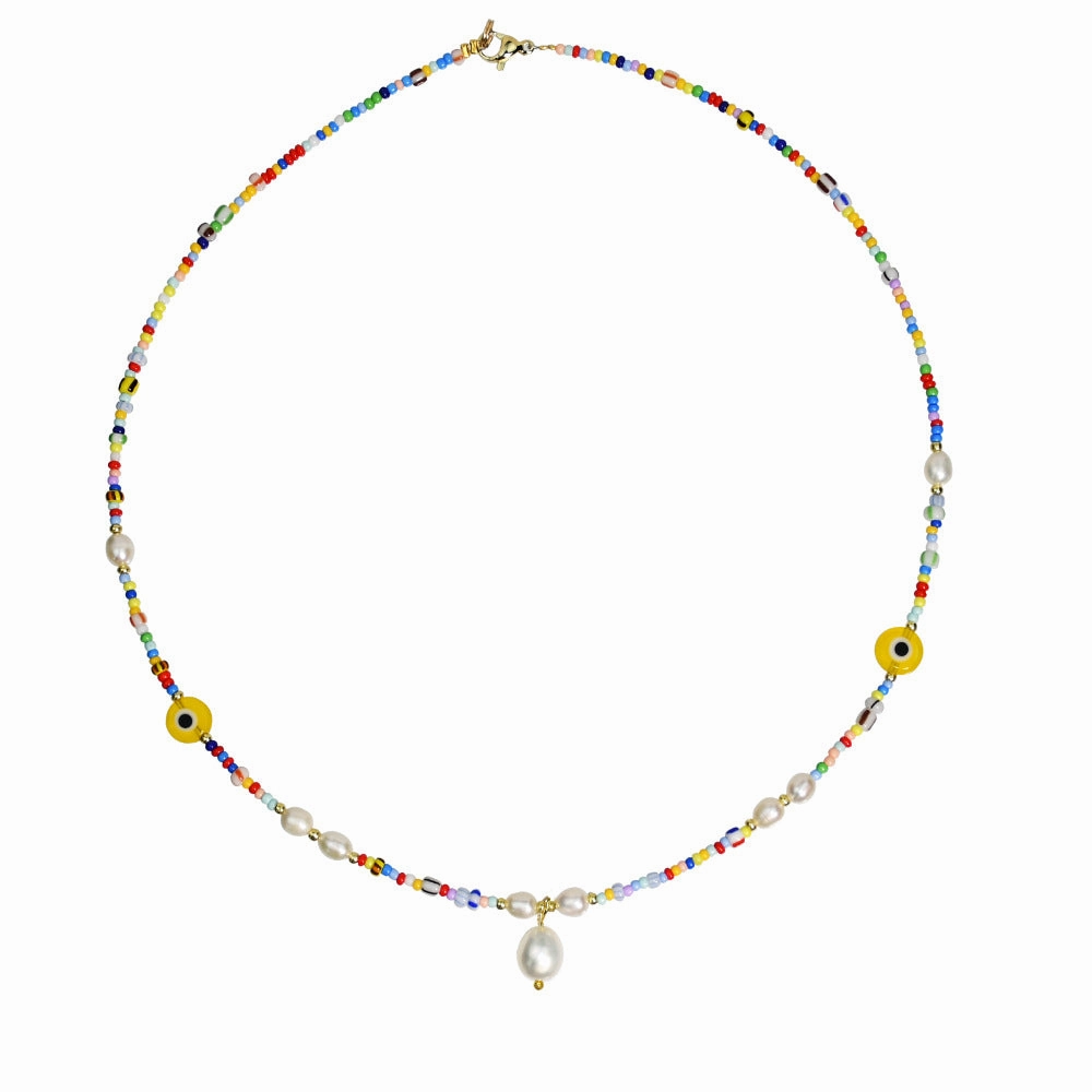 Wholesale Beaded Rice Beads Clavicle Necklace