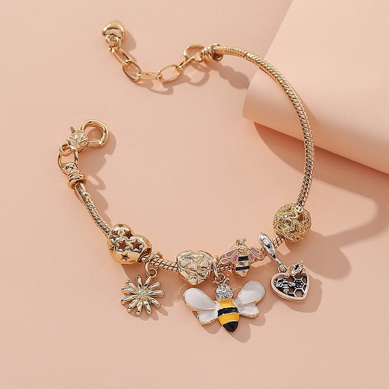 Wholesale Bee Pendant DIY Handmade Beaded Bracelet