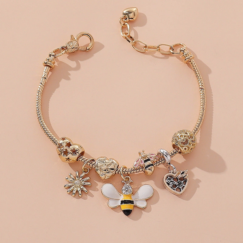 Wholesale Bee Pendant DIY Handmade Beaded Bracelet