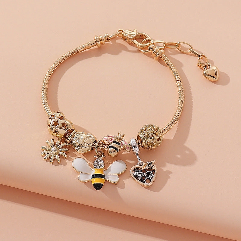 Wholesale Bee Pendant DIY Handmade Beaded Bracelet