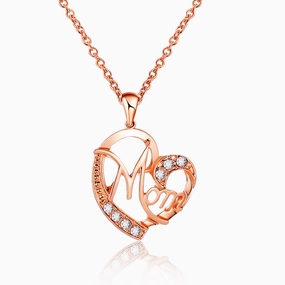 Wholesale Best Selling Mother's Day Joker MOM Love Diamond Necklace