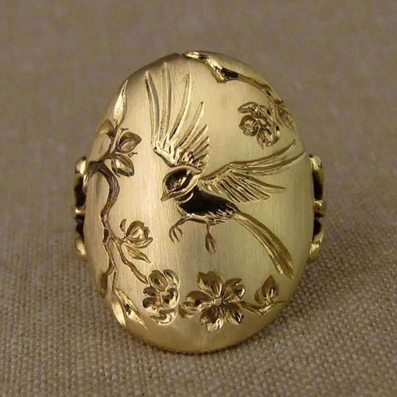 Wholesale Bird Flower Metal Rings