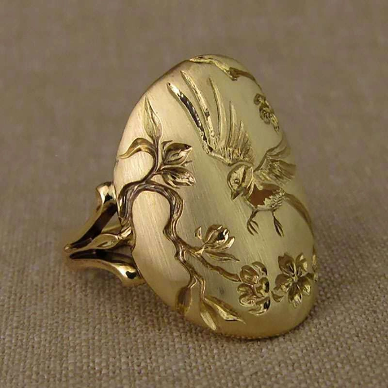 Wholesale Bird Flower Metal Rings