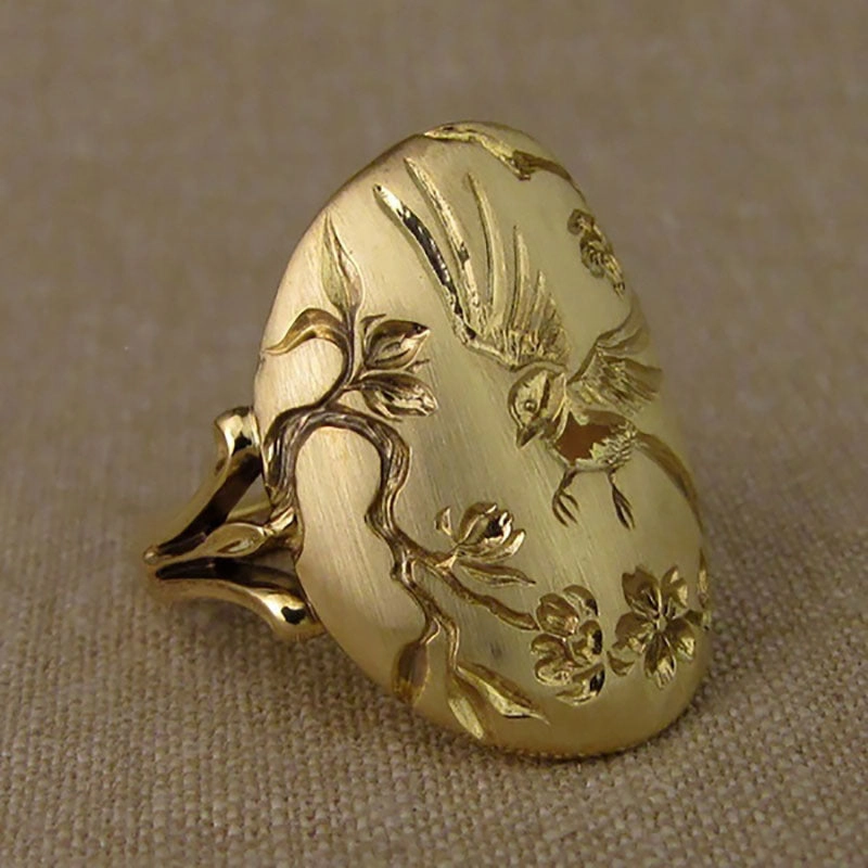 Wholesale Bird Flower Metal Rings