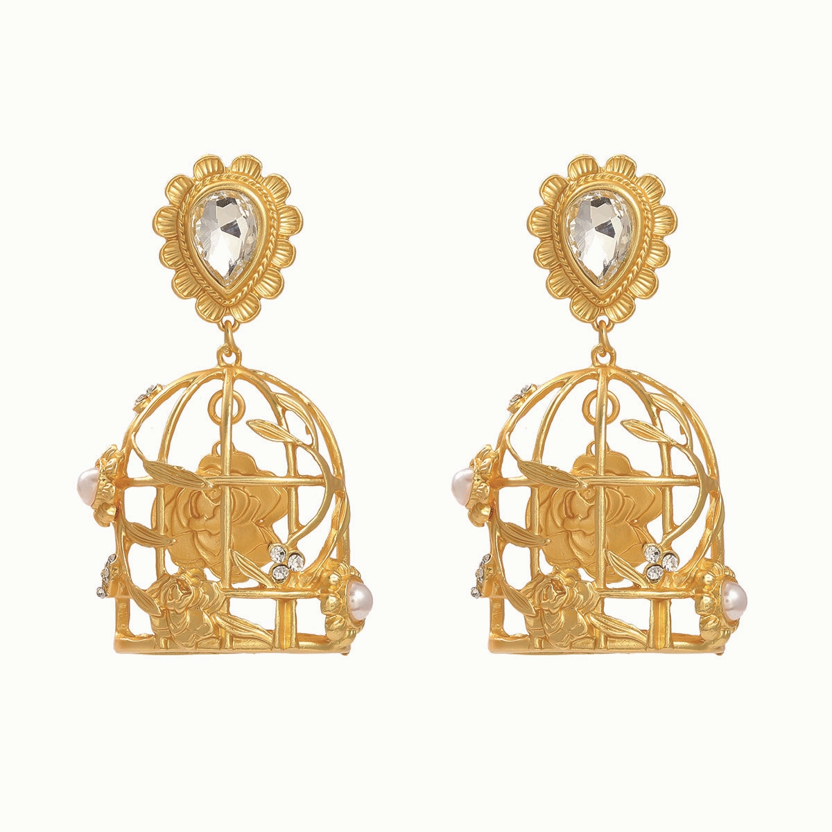 Wholesale Birdcage Baroque Earrings