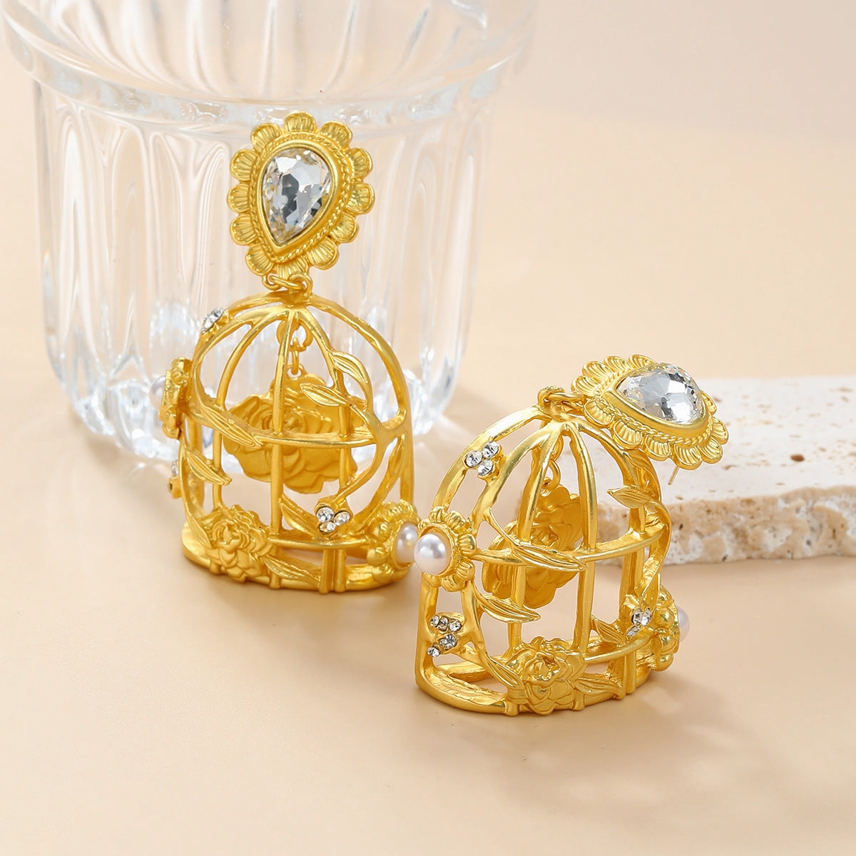 Wholesale Birdcage Baroque Earrings