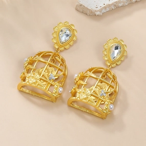 Wholesale Birdcage Baroque Earrings