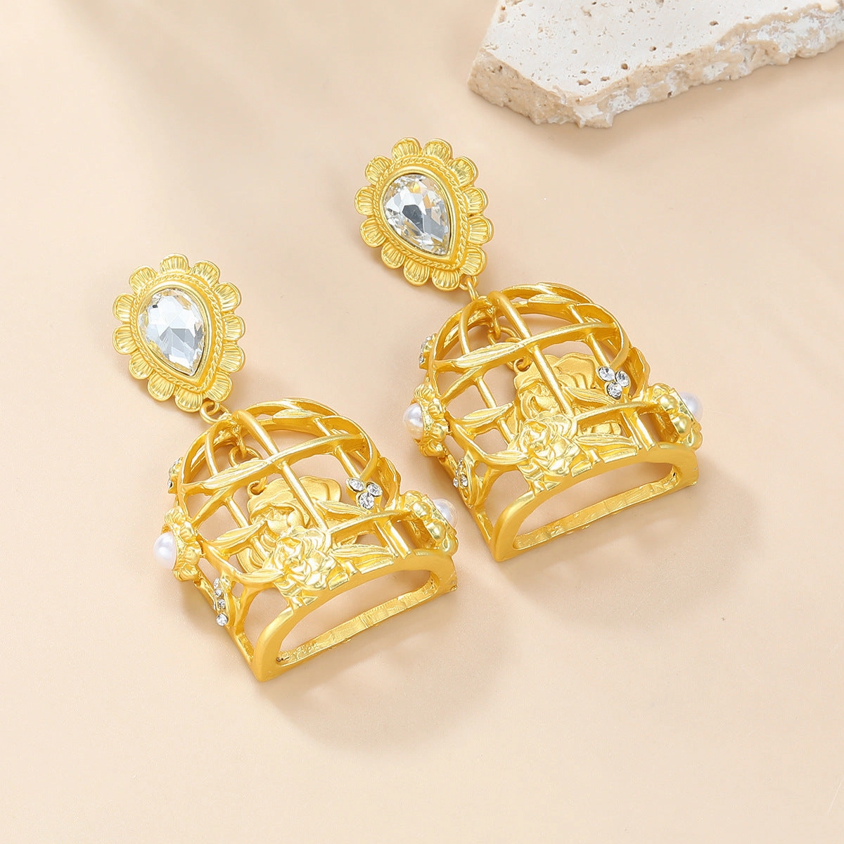 Wholesale Birdcage Baroque Earrings