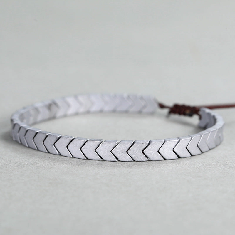 Wholesale Black Gallstone Arrow Punk Bracelet