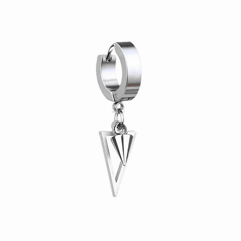 Wholesale Black Personalized Titanium Steel Long Earrings