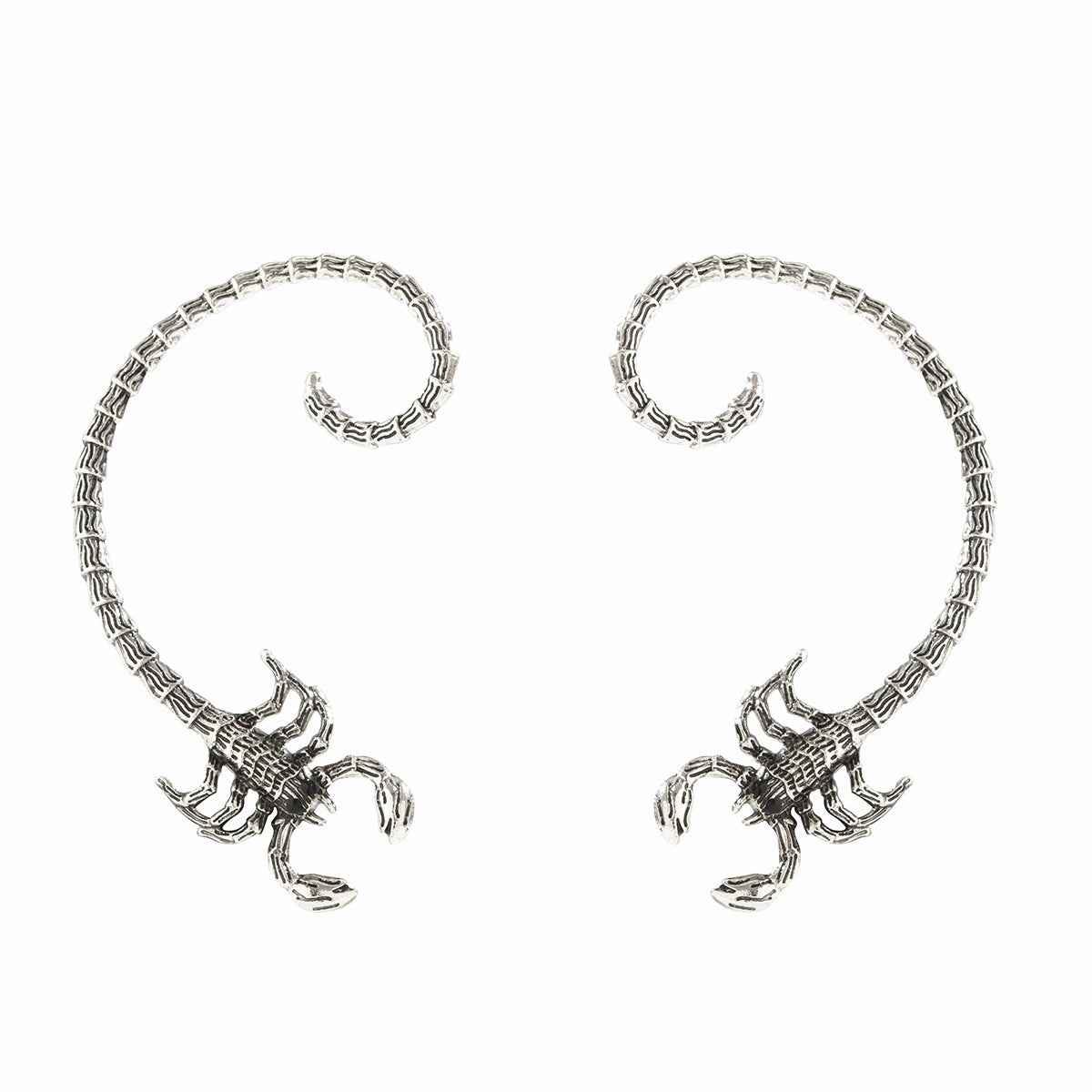 Wholesale Black Scorpion Contour Alloy Stud Earrings