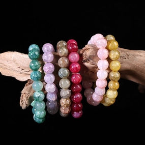Wholesale Blossom Crystal Crackle Glass Bracelet