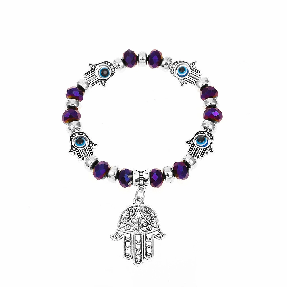 Wholesale Blue Devil Eye Resin Beads Bracelet