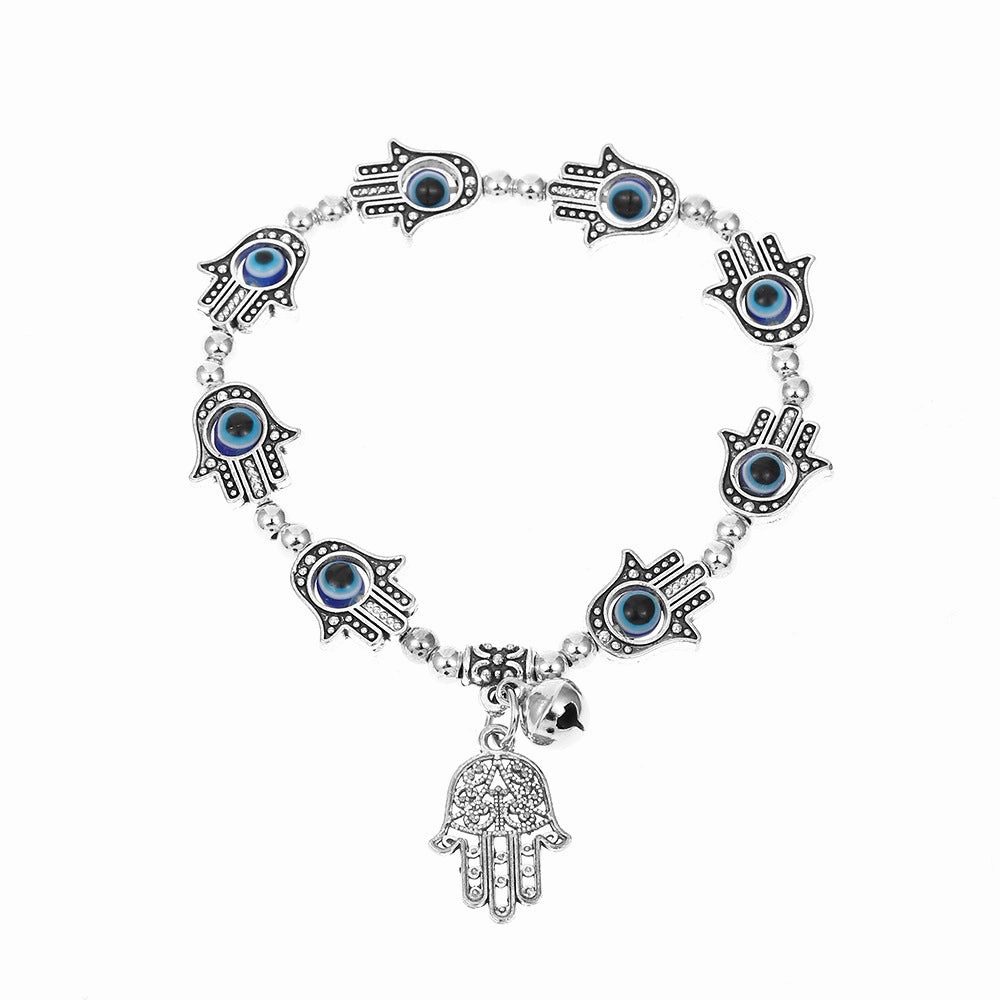 Wholesale Blue Devil Eye Resin Beads Bracelet