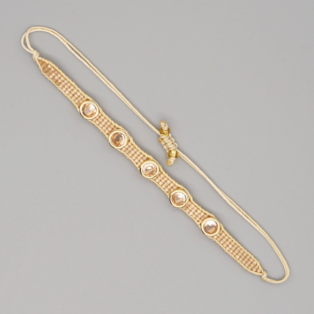Wholesale Blue Devil's Eye Ethnic Miyuki Beads Bracelet
