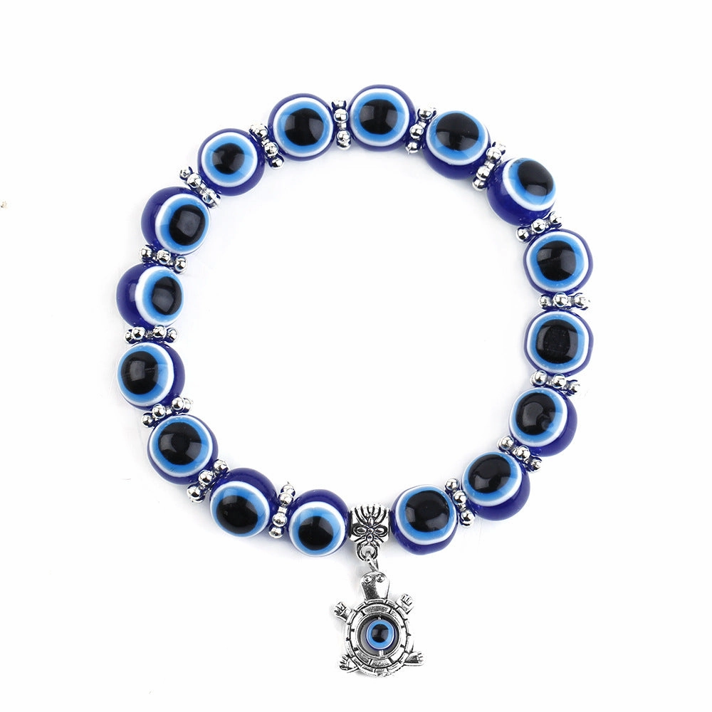 Wholesale Blue Eyes Elephant Turtle Owl Beaded Resin Bracelet