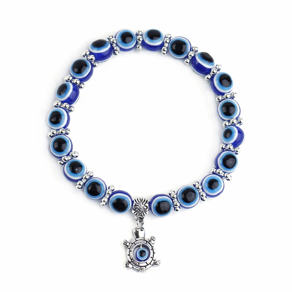 Wholesale Blue Eyes Elephant Turtle Owl Beaded Resin Bracelet