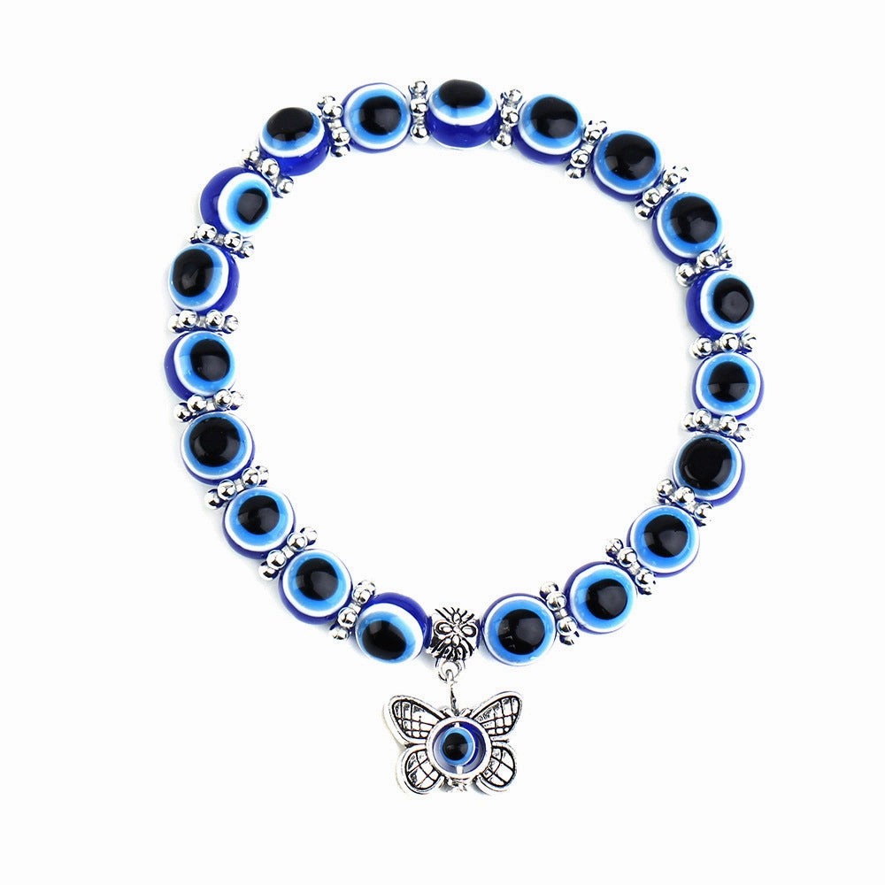 Wholesale Blue Eyes Elephant Turtle Owl Beaded Resin Bracelet
