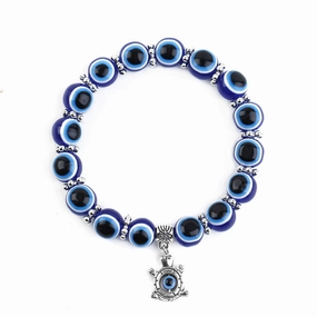 Wholesale Blue Eyes Elephant Turtle Owl Beaded Resin Bracelet