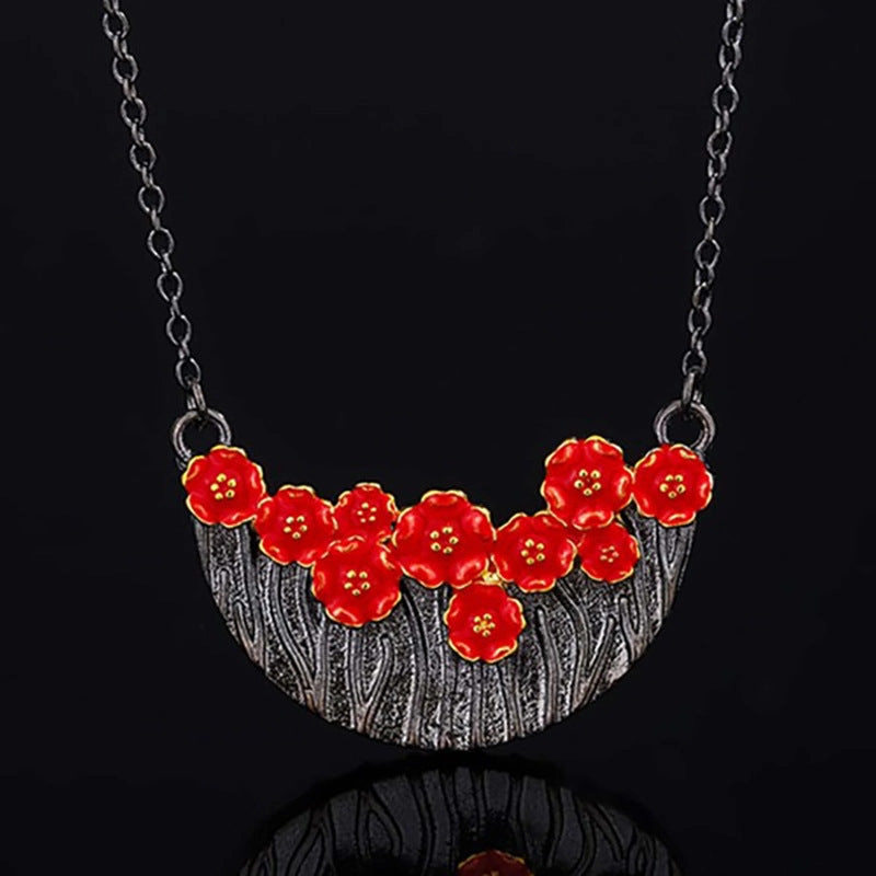 Wholesale Bluebell Flowers Vintage Floral Necklace