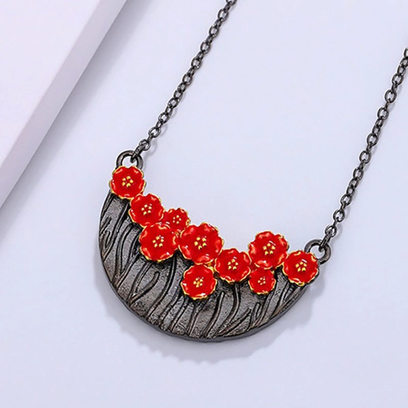 Wholesale Bluebell Flowers Vintage Floral Necklace