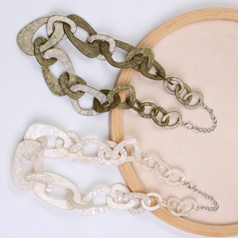 Wholesale Bohemian Acrylic Necklace Sweater Chain