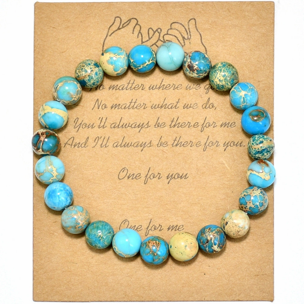 Wholesale bohemian beaded colorful emperor stone bracelet
