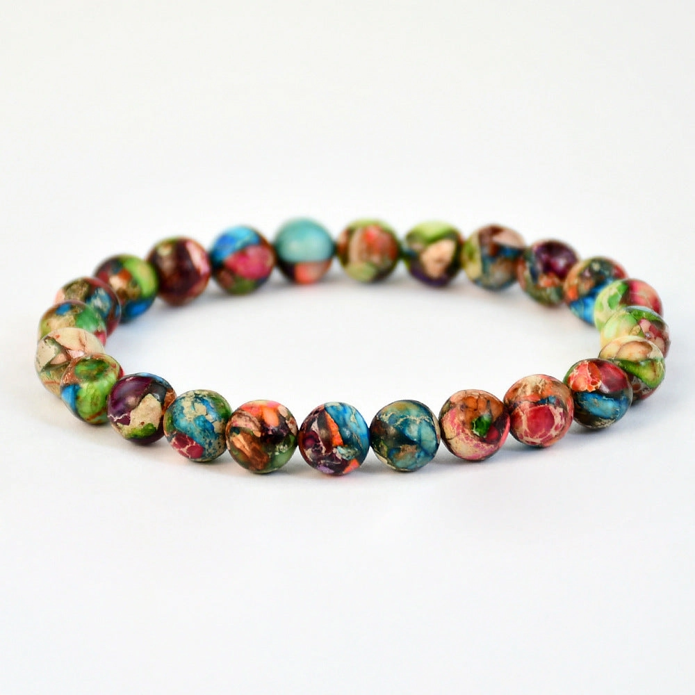 Wholesale bohemian beaded colorful emperor stone bracelet