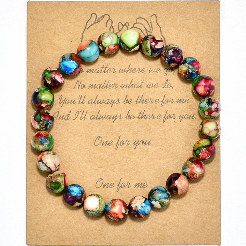Wholesale bohemian beaded colorful emperor stone bracelet