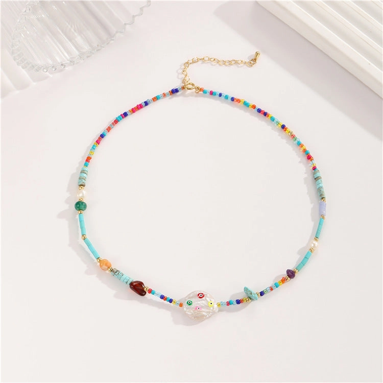 Wholesale Bohemian Beaded Medieval Necklace Collarbone Chain