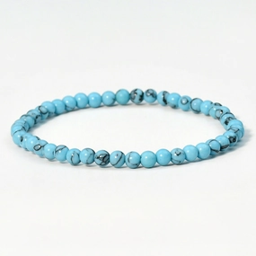 Wholesale Bohemian Classic retro style single circle blue turquoise bracelet beads turquoise bracelet