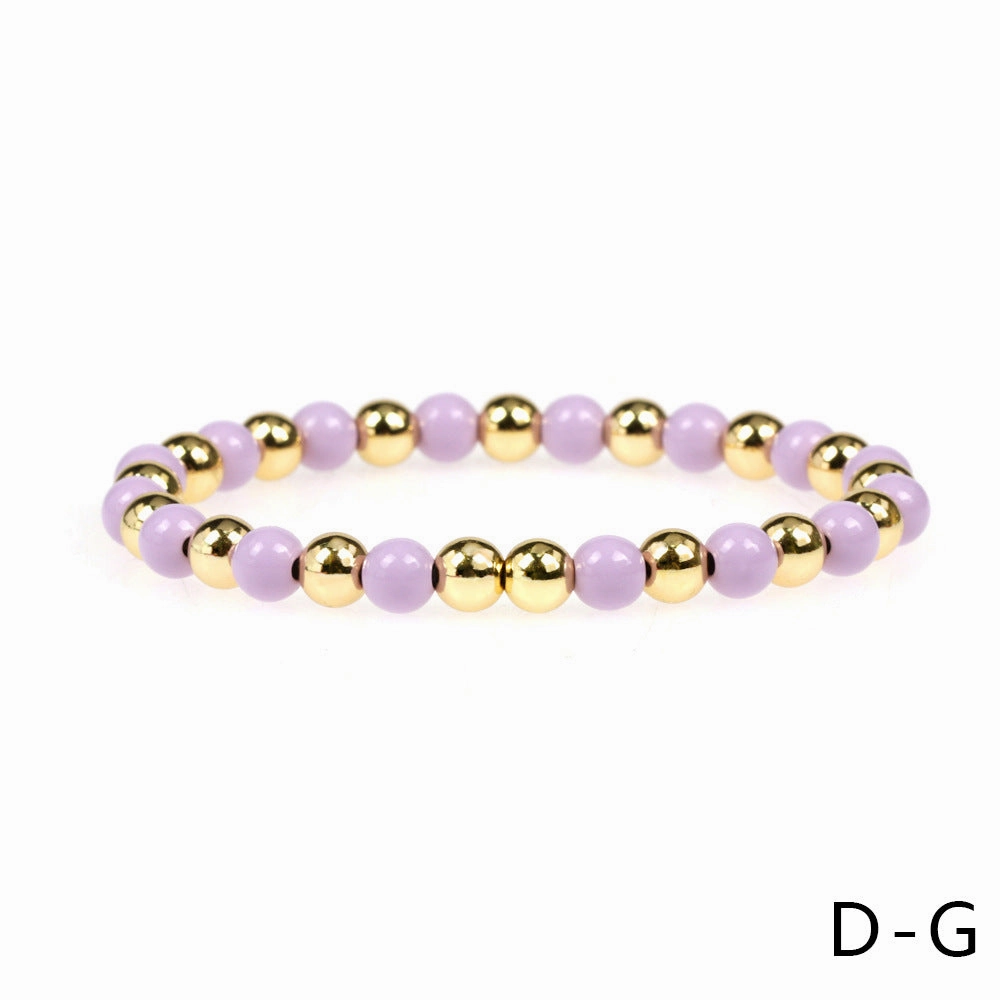 Wholesale Bohemian Color Spray Painted Copper Bracelet