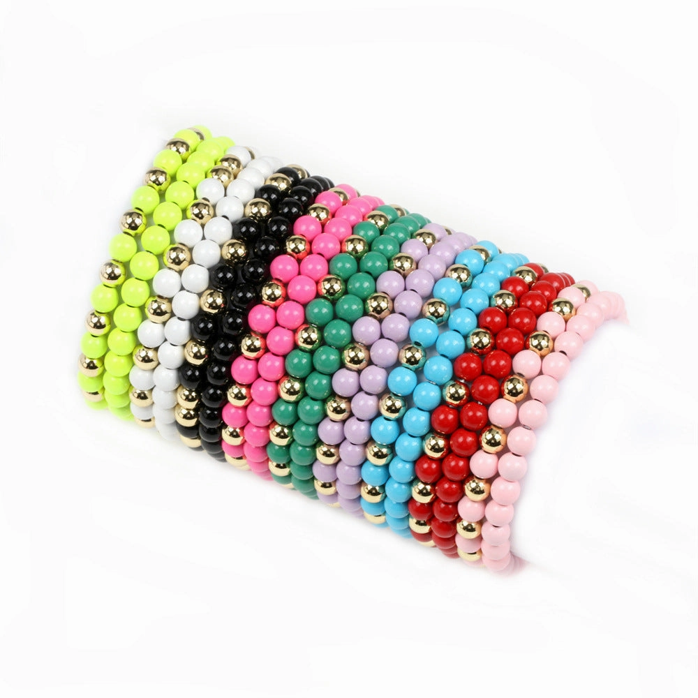 Wholesale Bohemian Color Spray Painted Copper Bracelet