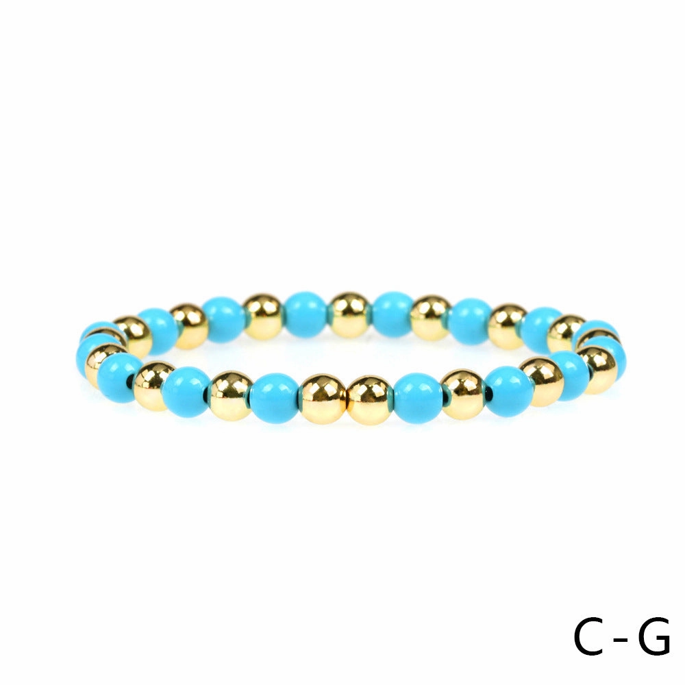 Wholesale Bohemian Color Spray Painted Copper Bracelet