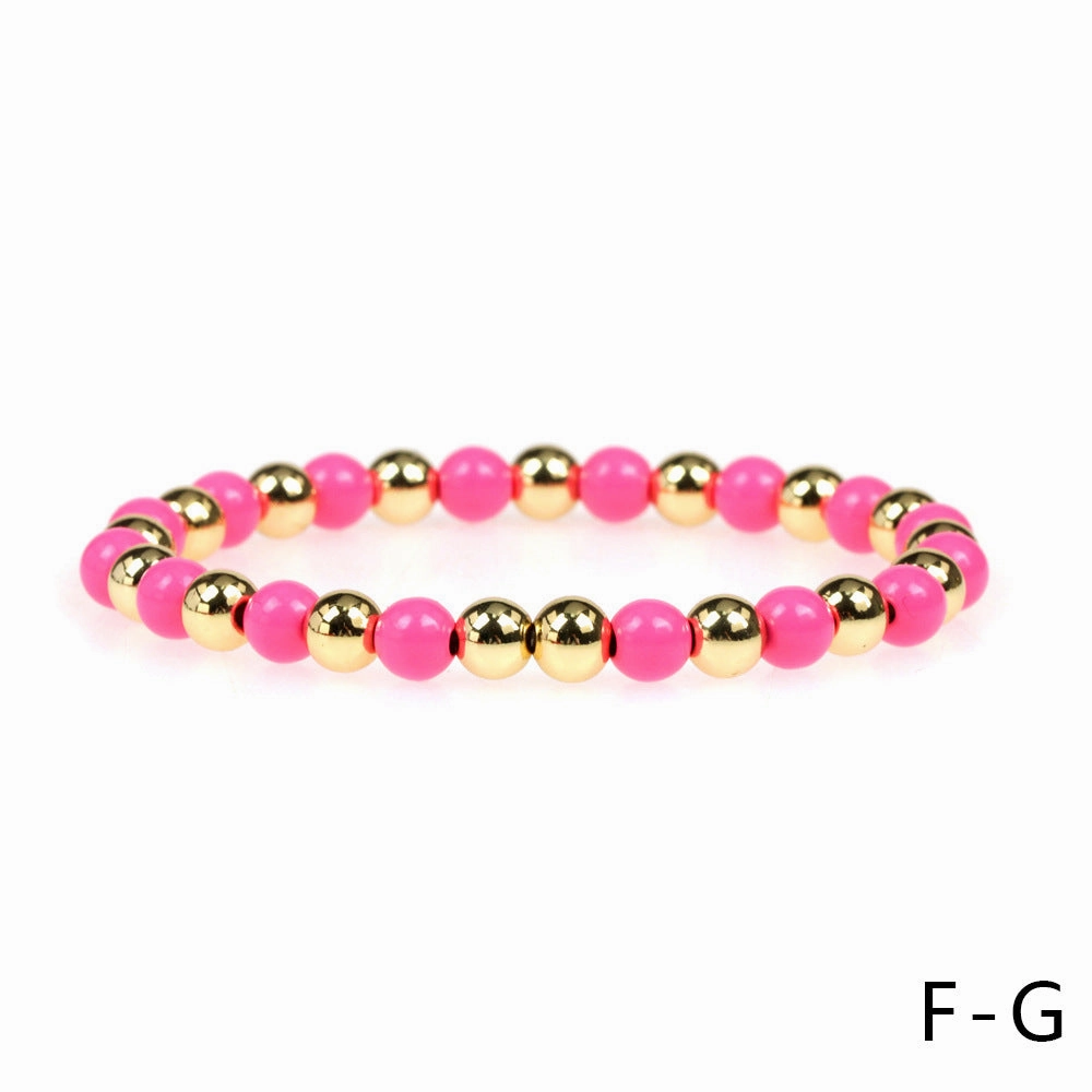 Wholesale Bohemian Color Spray Painted Copper Bracelet