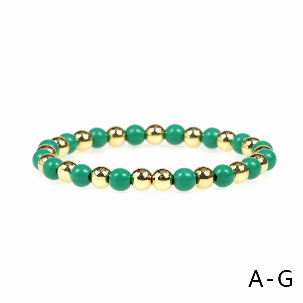 Wholesale Bohemian Color Spray Painted Copper Bracelet