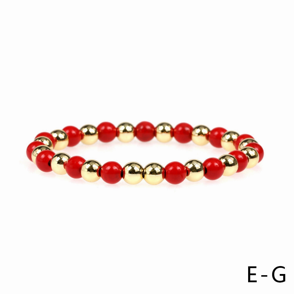 Wholesale Bohemian Color Spray Painted Copper Bracelet