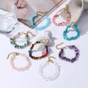 Wholesale Bohemian Colored Stone Beads Bracelet