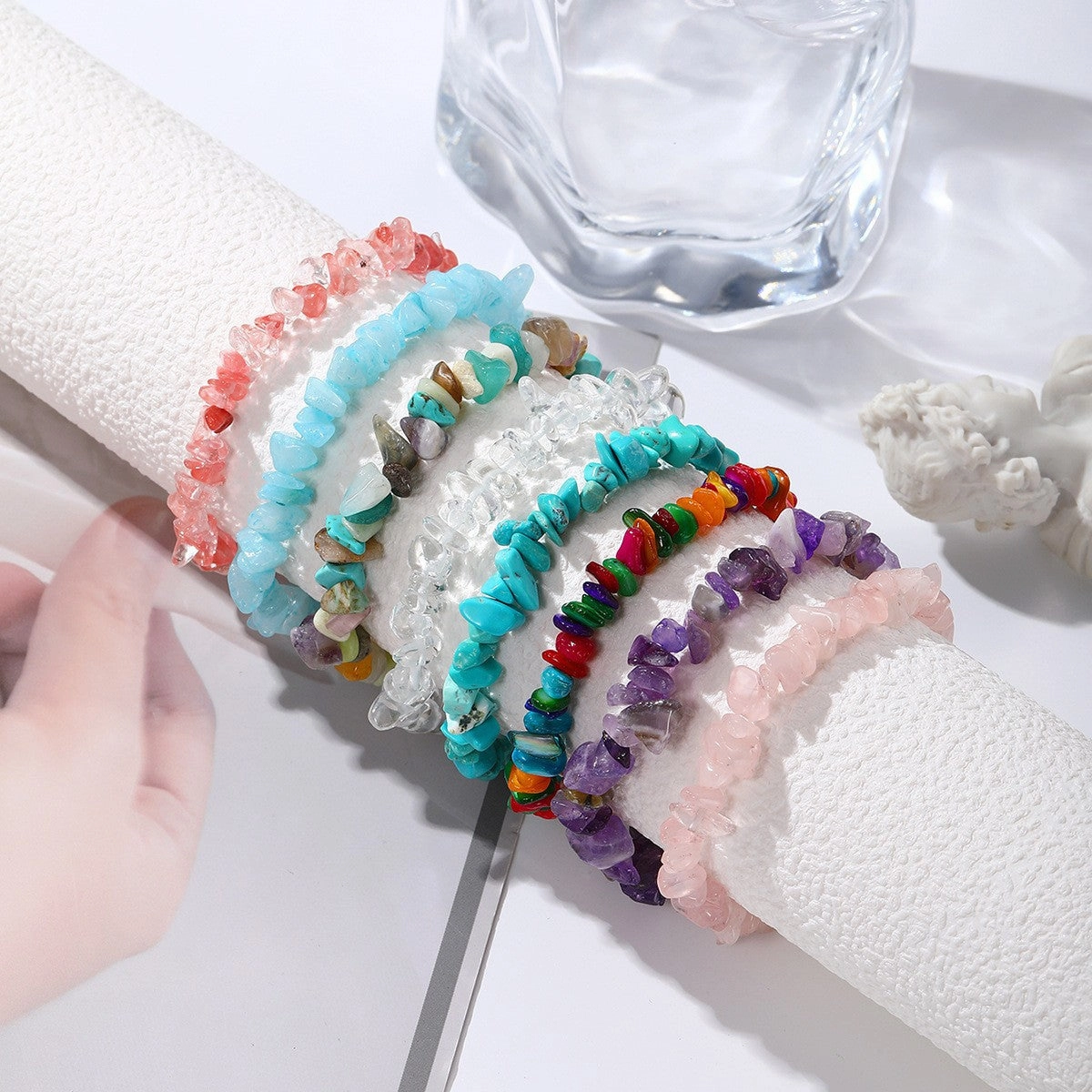 Wholesale Bohemian Colored Stone Beads Bracelet
