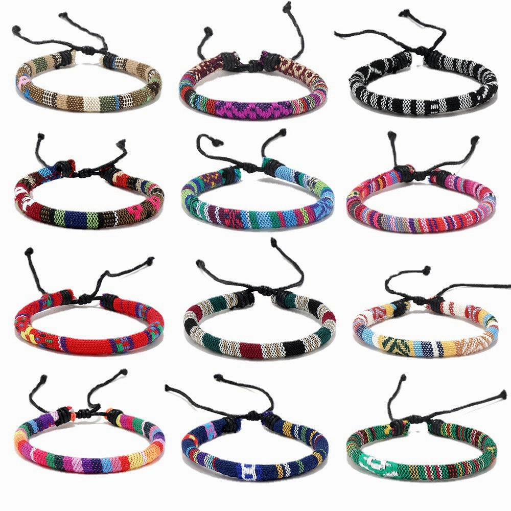 Wholesale Bohemian Colored Wax Rope Bracelet
