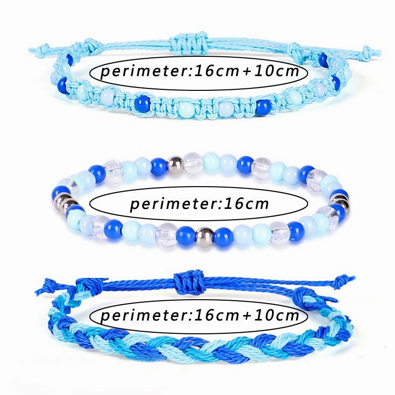 Wholesale Bohemian Colorful Beaded Bracelet Set of 3